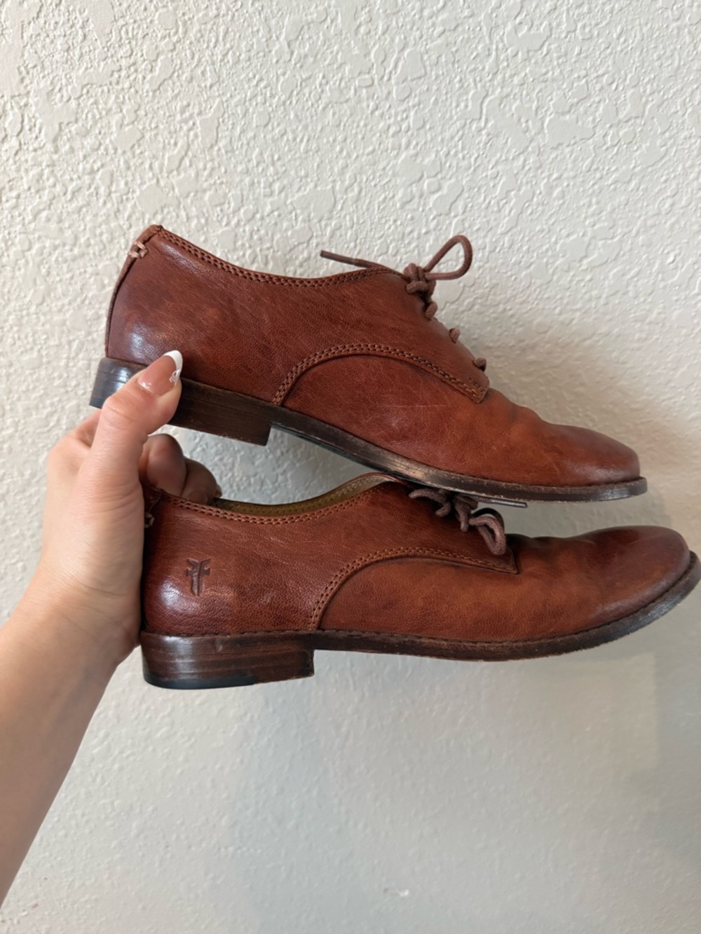 Frye Anna Leather Oxford Lace-Up Shoes